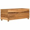 Raised Bed Recycled Teak and Steel – 100x40x38 cm