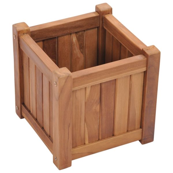 Raised Bed Solid Teak Wood – 30x30x30 cm