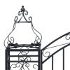 Ornamental Garden Gate Wrought Iron – 122×20.5×100 cm