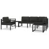 Sofa 1 pc with Cushions Aluminium Anthracite – Sectional Corner Sofa