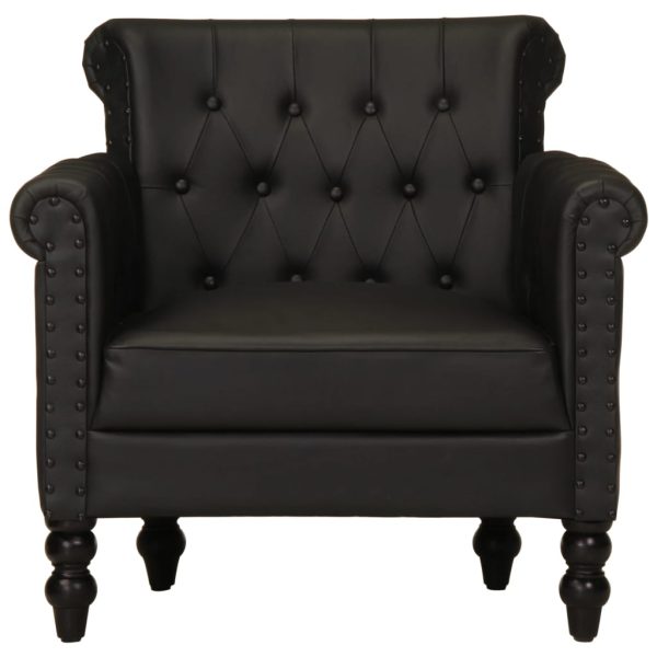 Armchair Real Goat Leather – Black