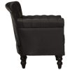 Armchair Real Goat Leather – Black