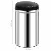 Automatic Sensor Dustbin Stainless Steel – Silver, 40 L