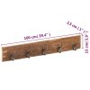 Hall Hanger with 5 Hooks 100×2.5×15 cm Solid Reclaimed Wood