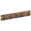 Hall Hanger with 5 Hooks 100×2.5×15 cm Solid Reclaimed Wood