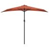 Balcony Parasol with Aluminium Pole 270×135 cm Half – Terracotta