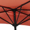 Balcony Parasol with Aluminium Pole 270×135 cm Half – Terracotta