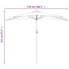 Balcony Parasol with Aluminium Pole 270×135 cm Half – Terracotta