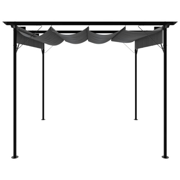 Pergola with Retractable Roof 3×3 m Steel – Anthracite