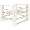 Garden Pallet Armchair Wood White