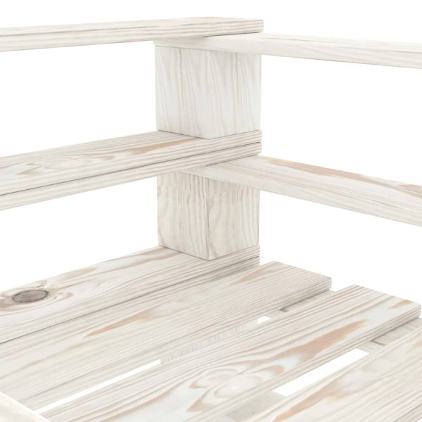 Garden Pallet Armchair Wood White