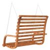 Swing Bench Solid Bent Wood with Teak Finish 91x130x58 cm