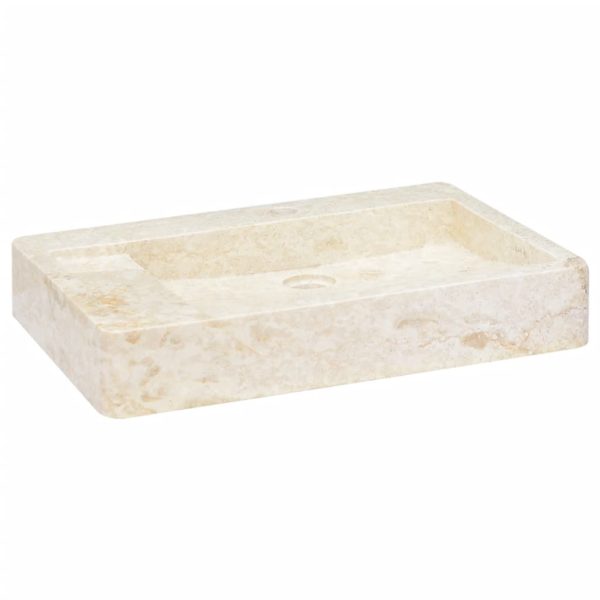 Sink 58x39x10 cm Marble – Cream