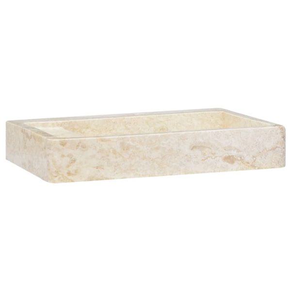 Sink 58x39x10 cm Marble – Cream