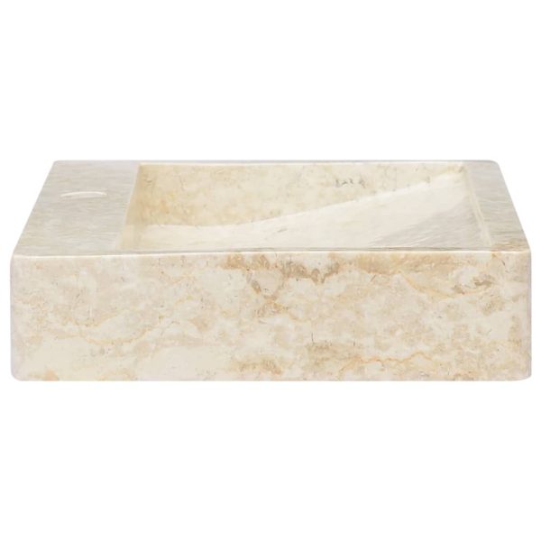 Sink 58x39x10 cm Marble – Cream