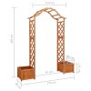 Garden Pergola with Planter Solid Firwood – Brown