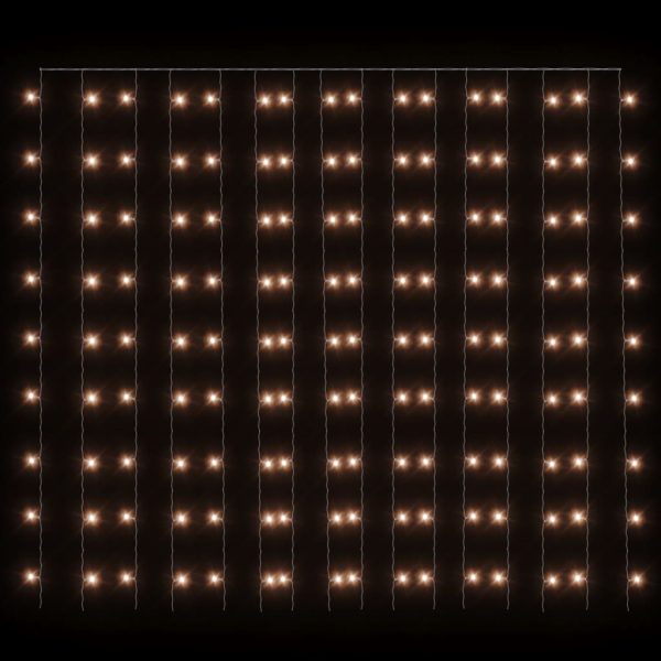 LED Curtain Fairy Lights 3x3m 300 LED Warm White 8 Function