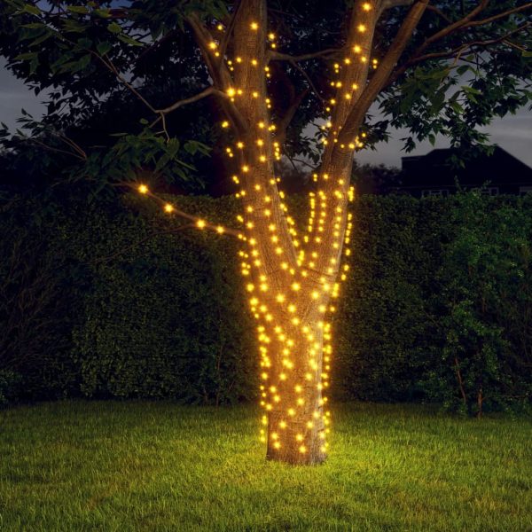 Solar Fairy Lights 2 pcs 2×200 LED Warm White Indoor Outdoor