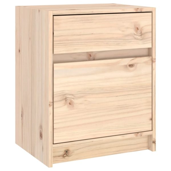 Cleethorpes Bedside Cabinet 40x31x50 cm Solid Pinewood – Brown, 1