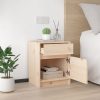 Cleethorpes Bedside Cabinet 40x31x50 cm Solid Pinewood – Brown, 1