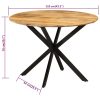 Dining Table 110×78 cm Steel – Solid Mango Wood