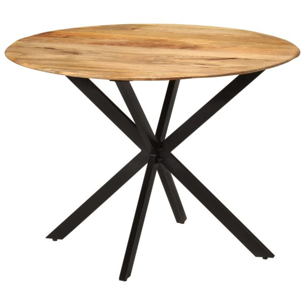 Dining Table 110×78 cm Steel – Solid Mango Wood