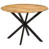 Dining Table 110×78 cm Steel – Solid Mango Wood