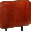 Bar Stools 2 pcs and Real Goat Leather – Black and Brown