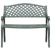 Garden Bench 102 cm Cast Aluminium – Green