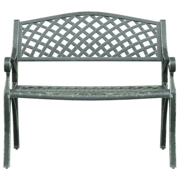 Garden Bench 102 cm Cast Aluminium – Green