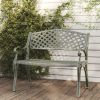 Garden Bench 102 cm Cast Aluminium – Green