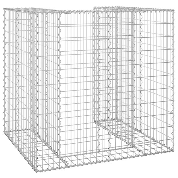 Gabion Wall for Garbage Bin Galvanised Steel – 110x100x110 cm