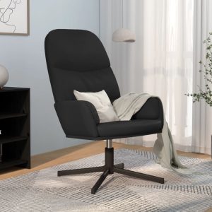 Relaxing Chair Black Faux Leather