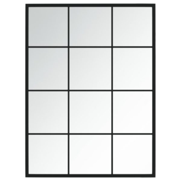 Wall Mirror Black Metal – 80×60 cm