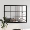 Wall Mirror Black Metal – 80×60 cm