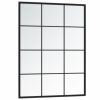 Wall Mirror Black Metal – 80×60 cm