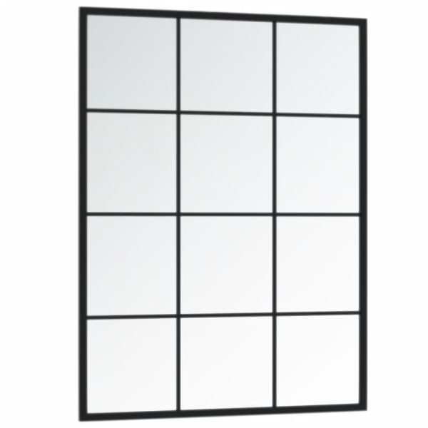 Wall Mirror Black Metal – 80×60 cm