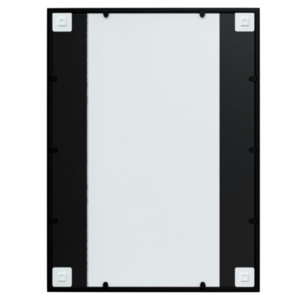 Wall Mirror Black Metal – 80×60 cm