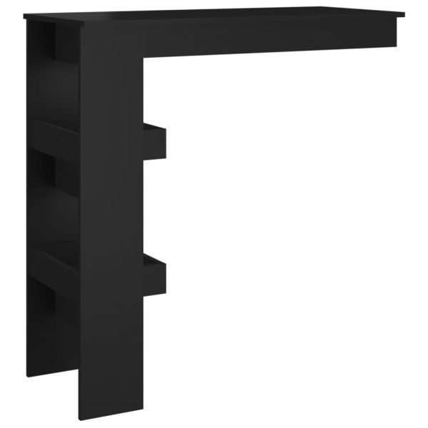 Wall Bar Table 102x45x103.5 cm Engineered Wood – Black