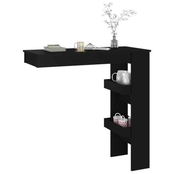 Wall Bar Table 102x45x103.5 cm Engineered Wood – Black