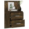 Wallingford Wall-mounted Bedside Cabinet – Smoked Oak, 1