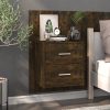 Wallingford Wall-mounted Bedside Cabinet – Smoked Oak, 1