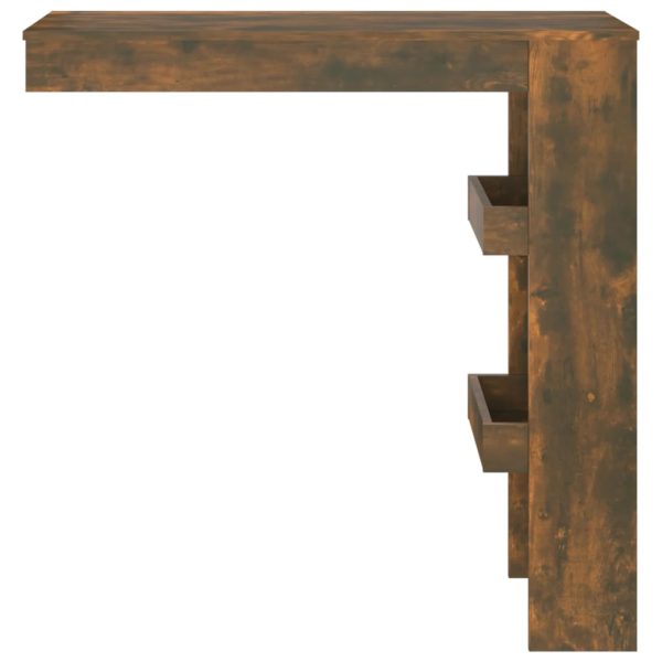 Wall Bar Table 102x45x103.5 cm Engineered Wood – Smoked Oak