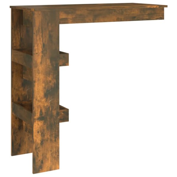 Wall Bar Table 102x45x103.5 cm Engineered Wood – Smoked Oak