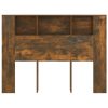 Headboard Cabinet 140×18.5×104.5 cm – Smoked Oak