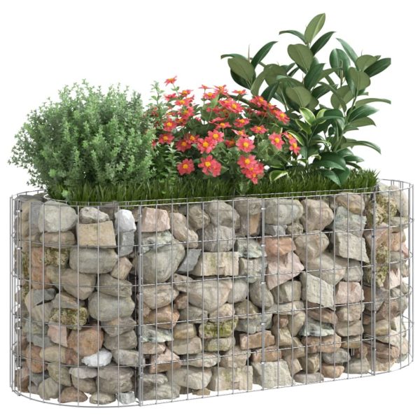 Gabion Raised Bed Galvanised Iron – 120x50x50 cm