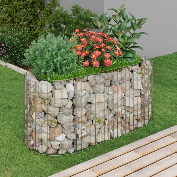 Gabion Raised Bed Galvanised Iron – 120x50x50 cm