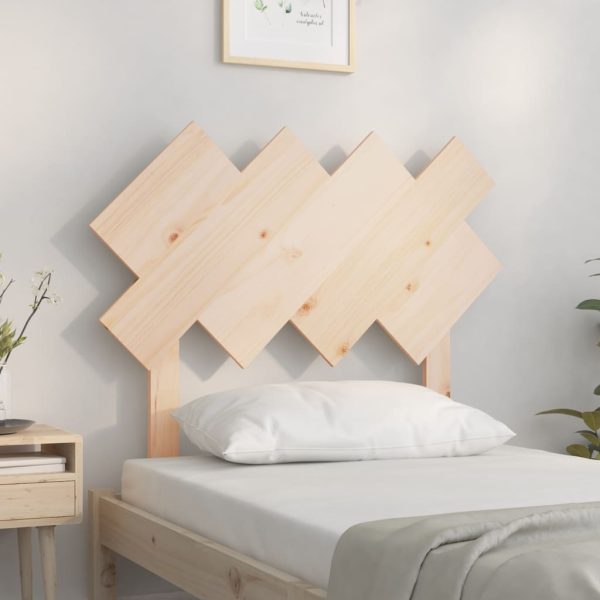 Bed Headboard Solid Wood Pine – 92x3x81 cm, Brown