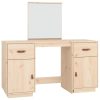 Dressing Table Set with a Mirror Solid Wood Pine