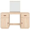 Dressing Table Set with a Mirror Solid Wood Pine